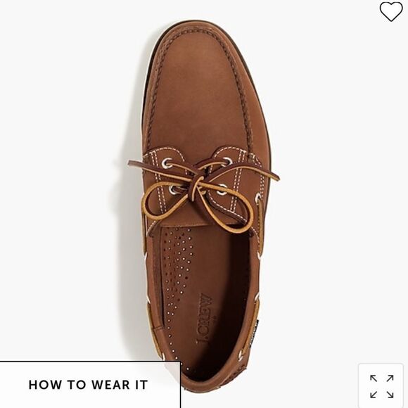 J. Crew Factory Classic leather boat shoes Item AL512* - Picture 2 of 8